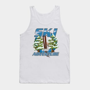 Ski for adventure travel logo Tank Top